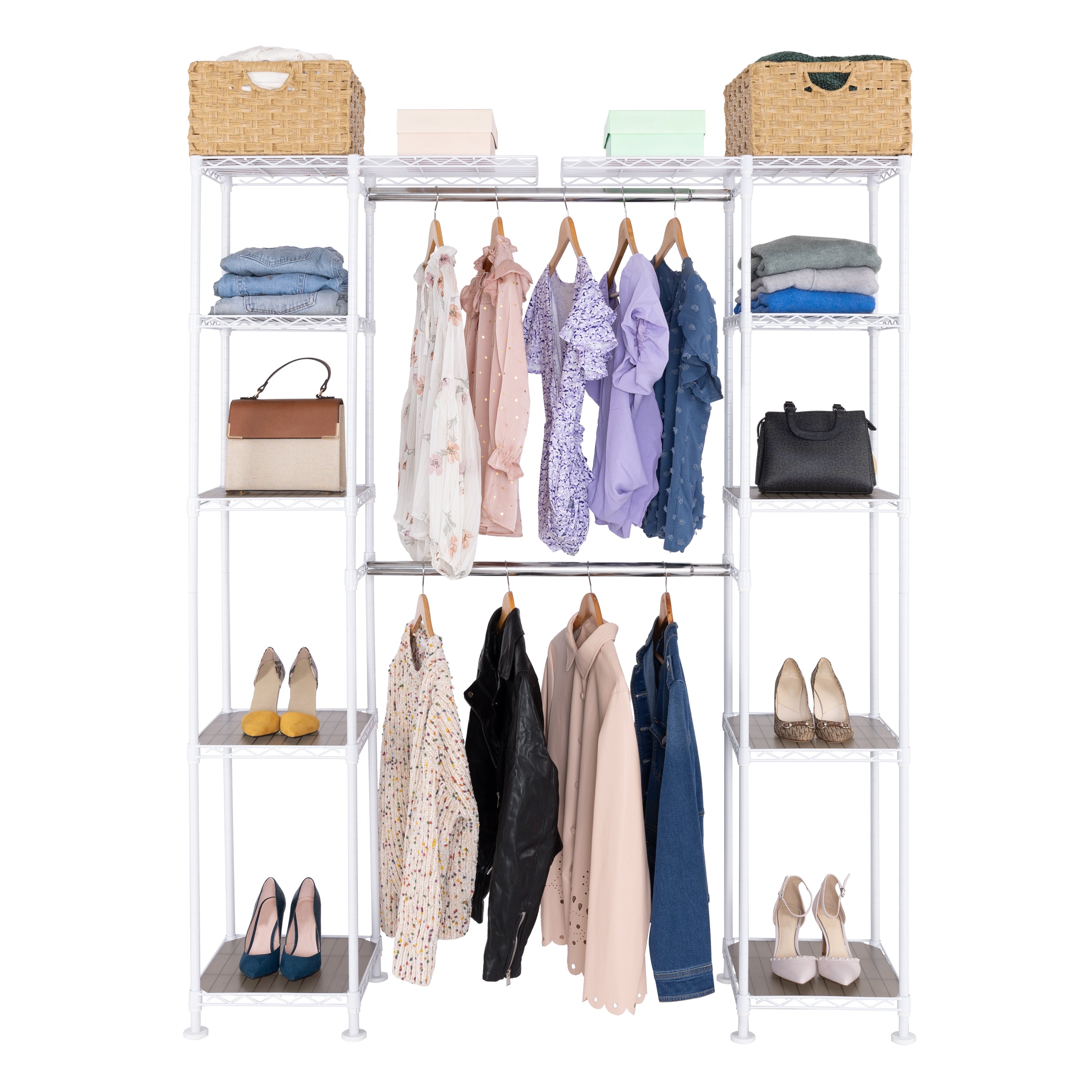 Seville Classics Expandable Closet Organizer, Silver