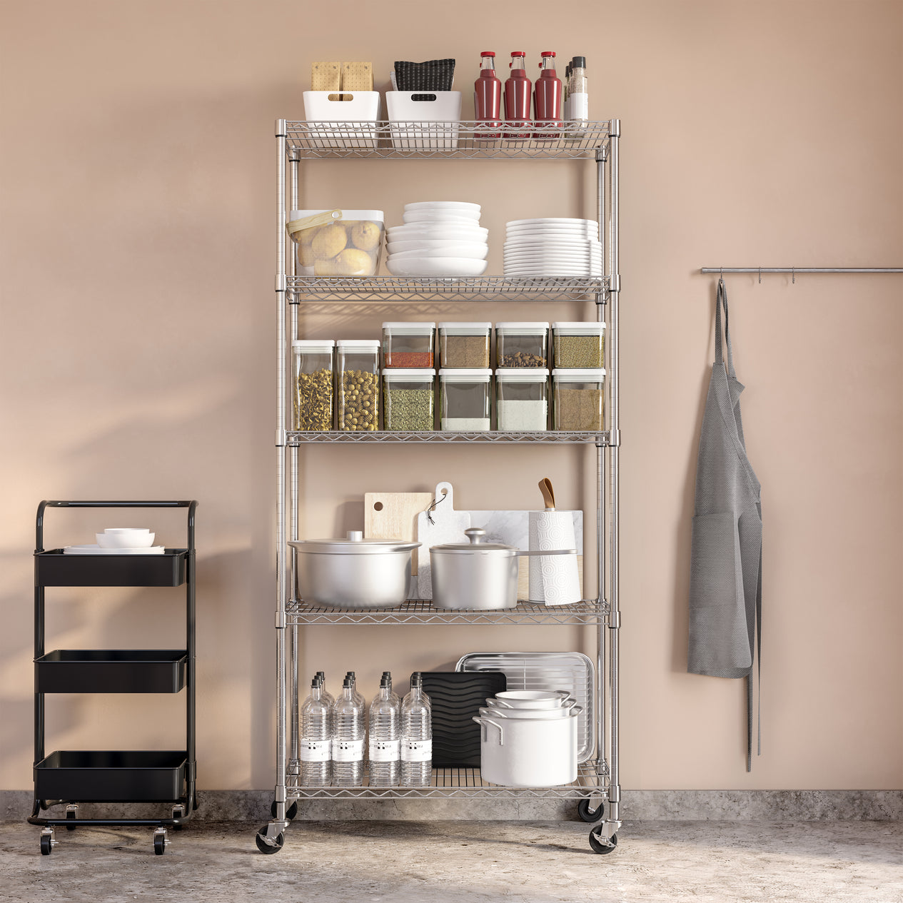 5-Tier NSF-Certified Steel Shelving