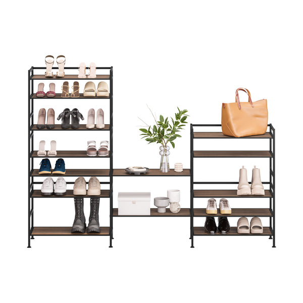 HOME 3-Tier Resin Slatted Shoe Rack