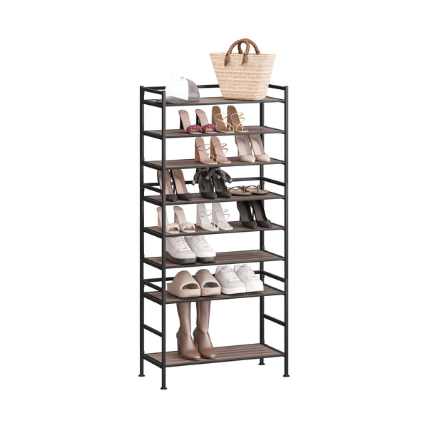 HOME 3-Tier Resin Slatted Shoe Rack