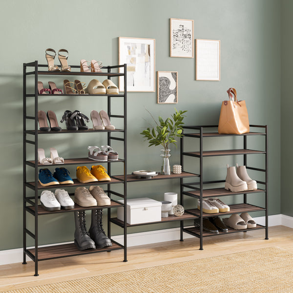 HOME 3-Tier Resin Slatted Shoe Rack