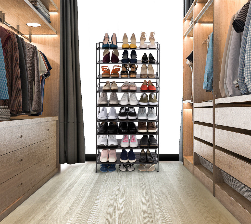 HOME 3-Tier Resin Slatted Shoe Rack
