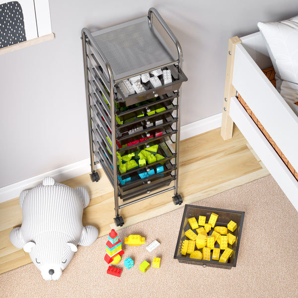 10-Drawer Organizer Cart