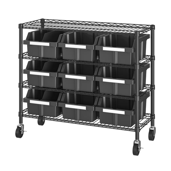 4-Tier NSF Certified 9-Bin Rack