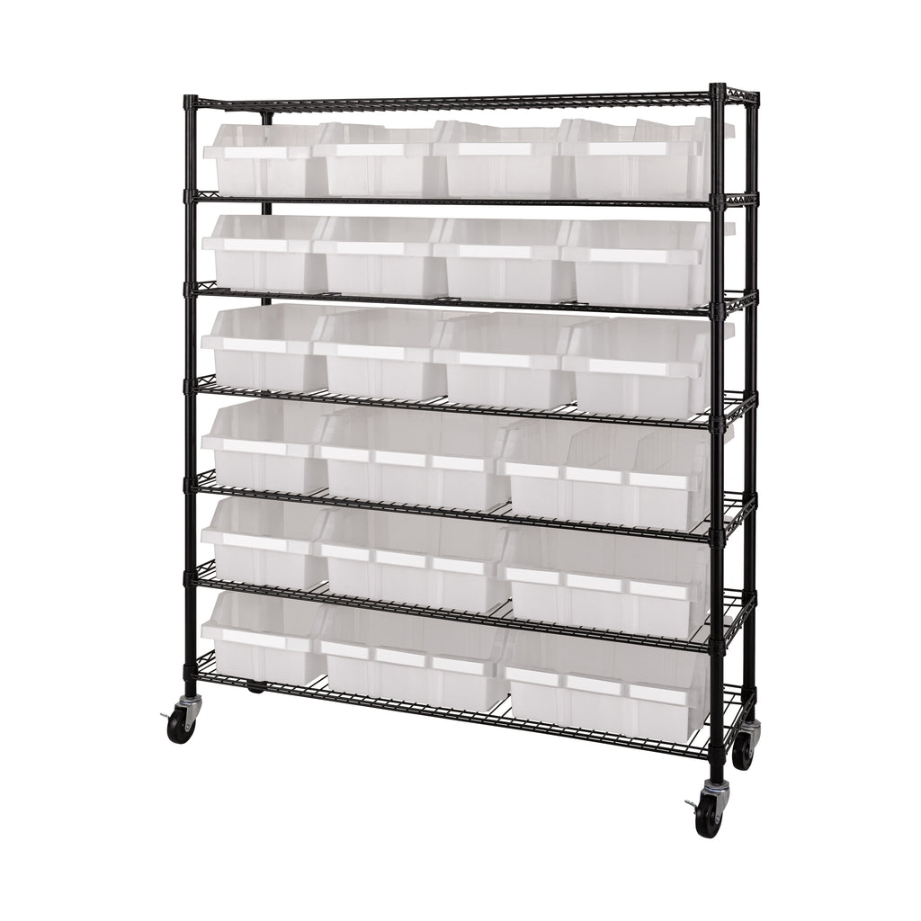 Extra-Wide 7-Tier NSF-Certified 21-Bin Rack