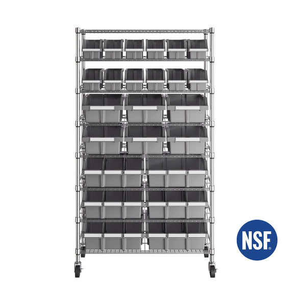 8-Tier NSF-Certified 24-Bin Rack