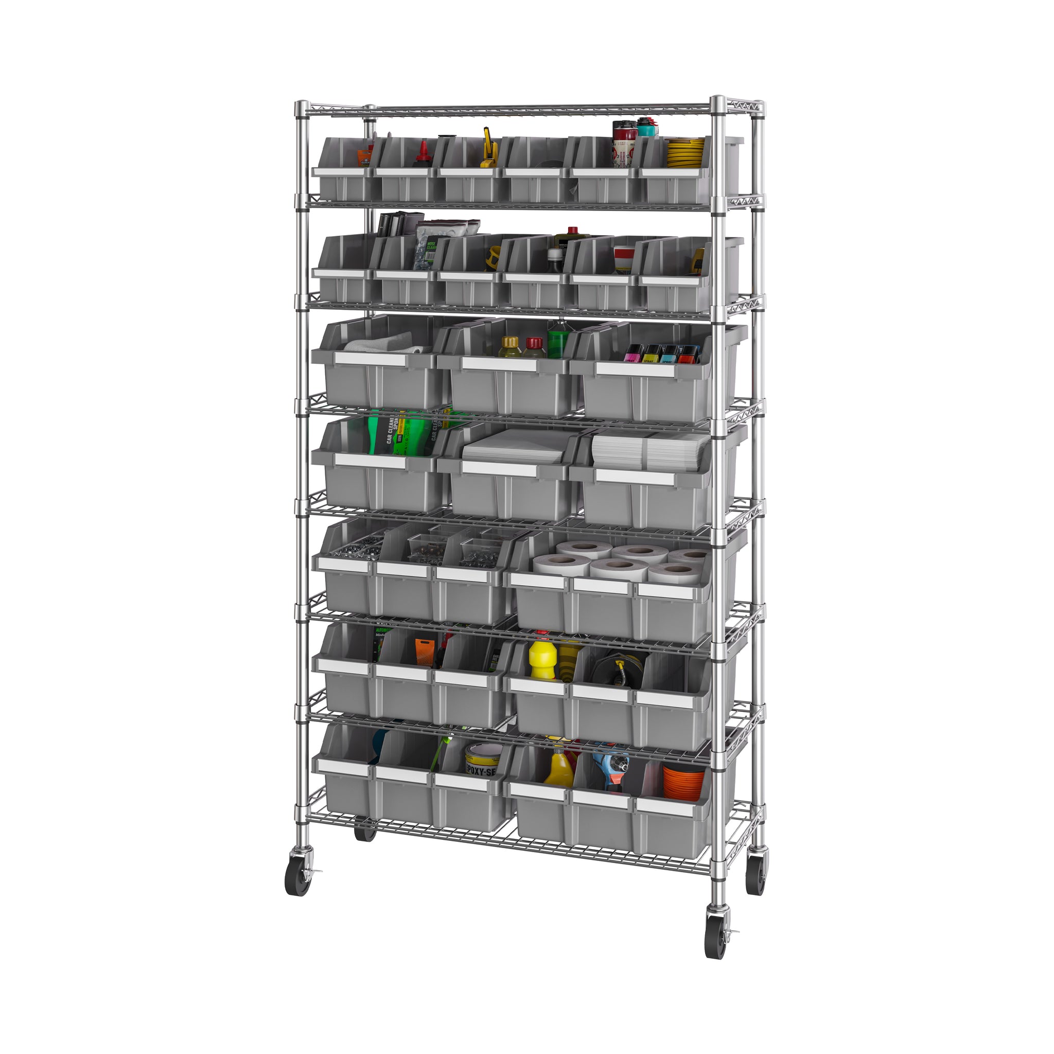 8-Tier NSF-Certified 24-Bin Rack