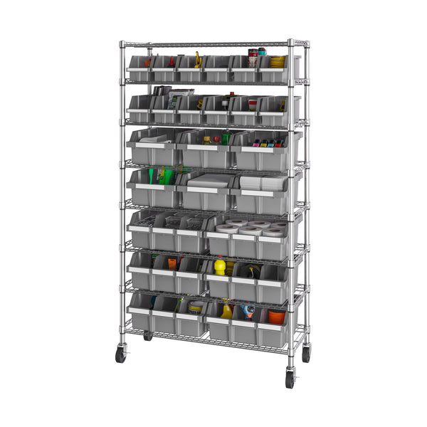 8-Tier NSF-Certified 24-Bin Rack