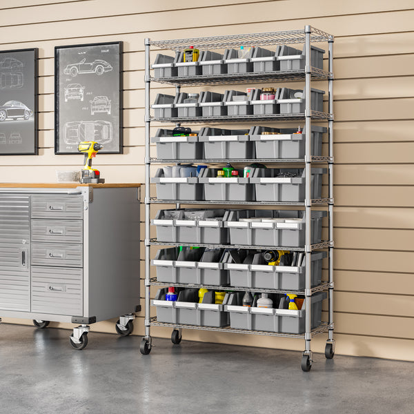 8-Tier NSF-Certified 24-Bin Rack