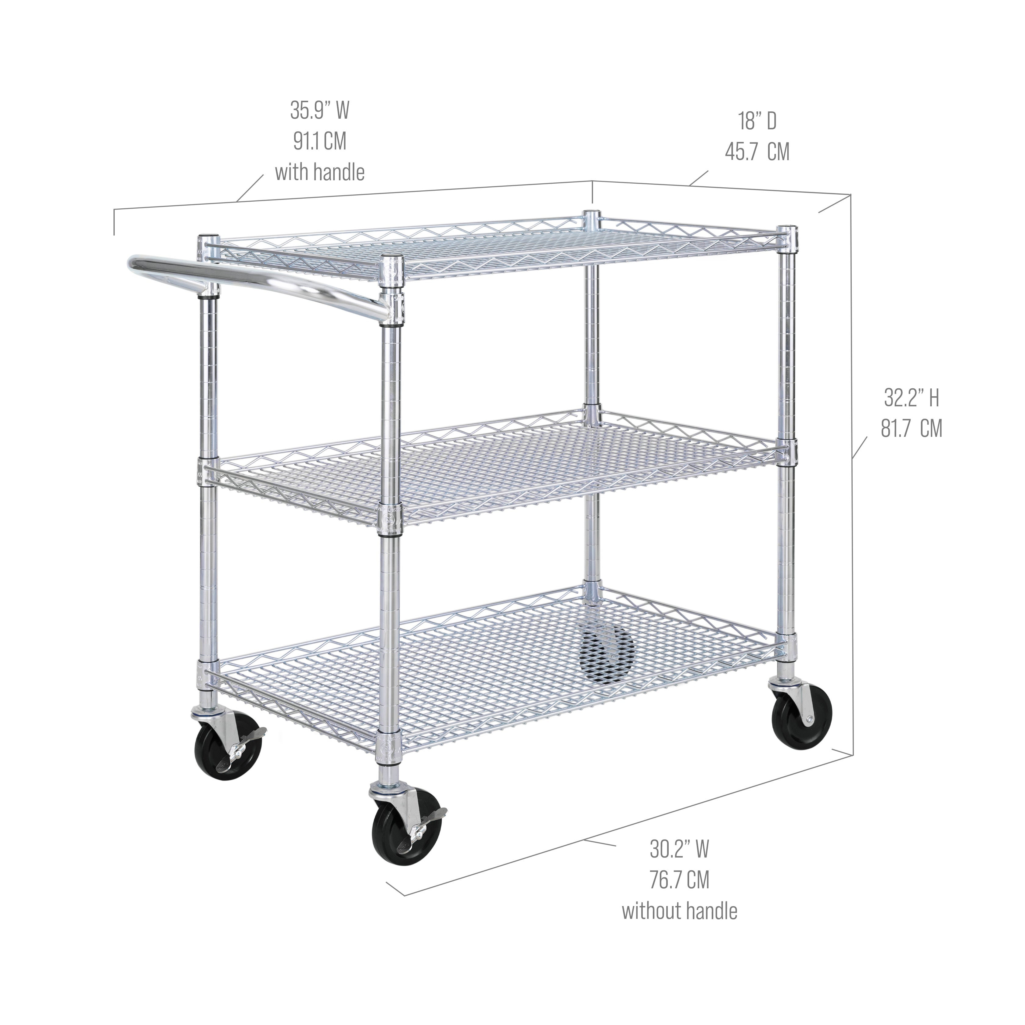 3-Tier NSF-Certified Utility Cart
