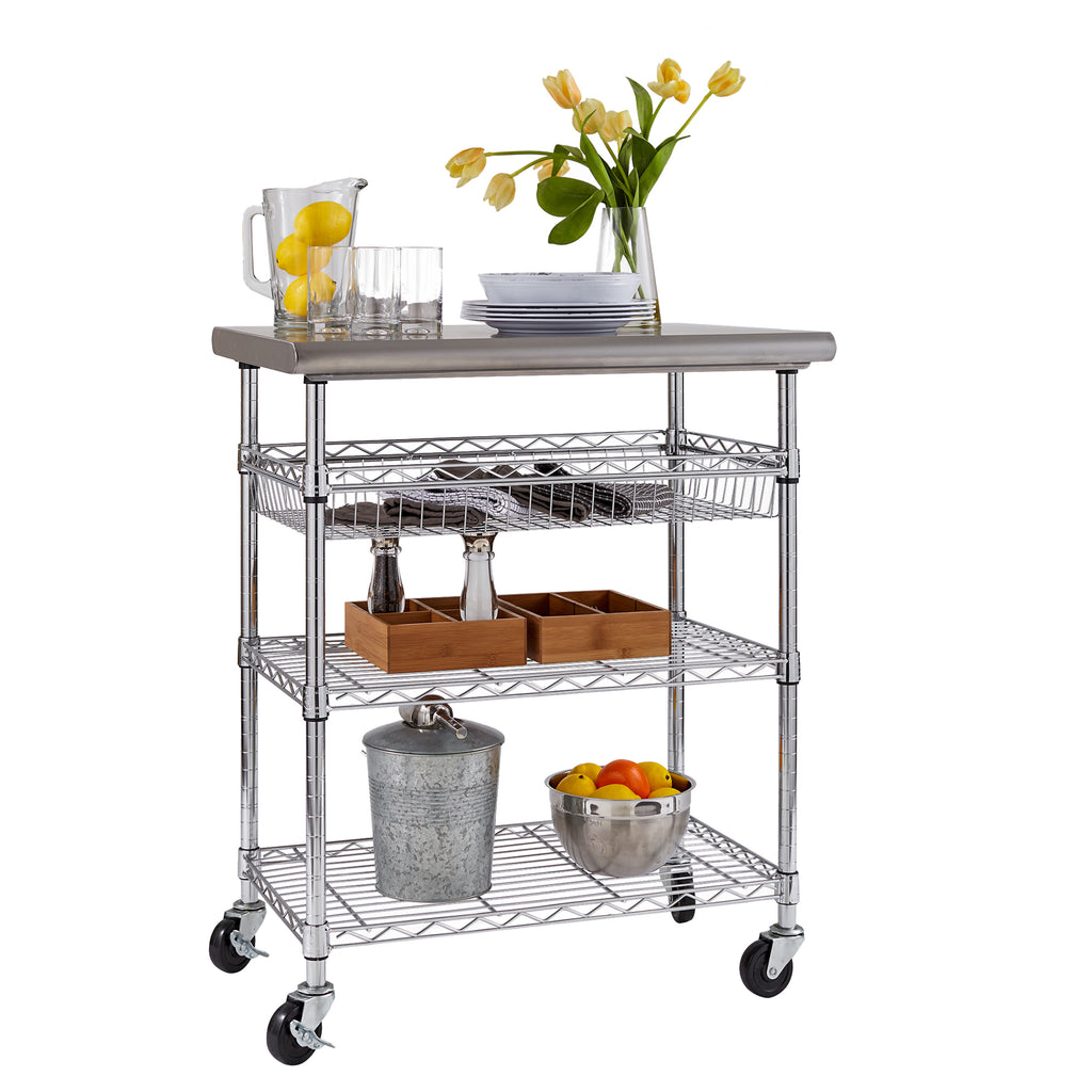 Stainless Steel NSF-Certified Utility Worktable Cart
