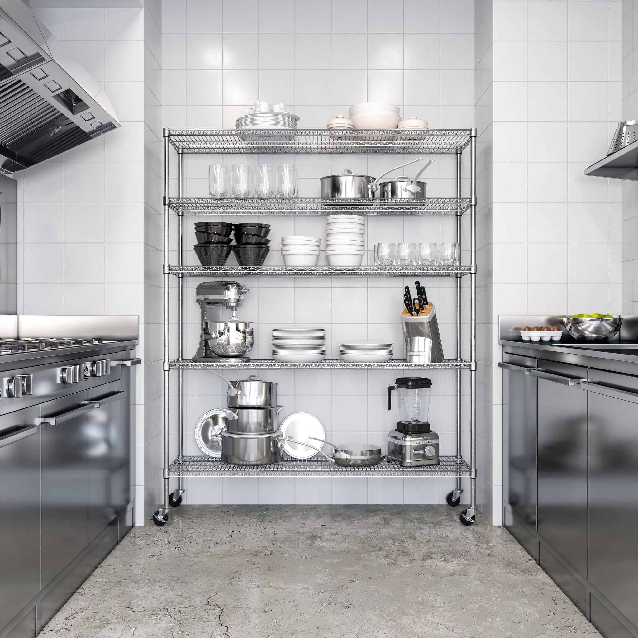 UltraDurable® 5-Tier NSF-Certified Steel Shelving