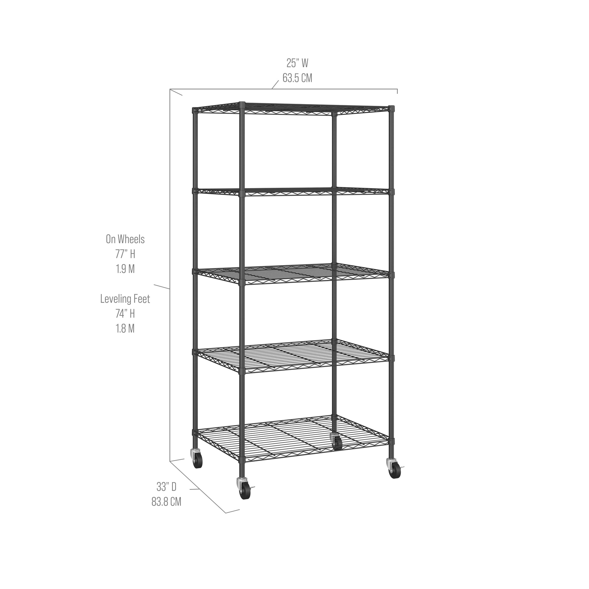UltraDurable® 5-Tier NSF-Certified Steel Shelving