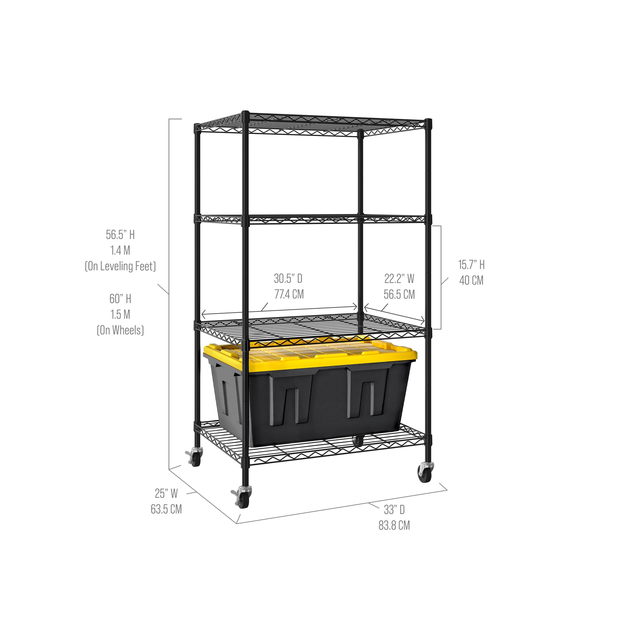 UltraDurable® 4-Tier NSF-Certified Steel Shelving