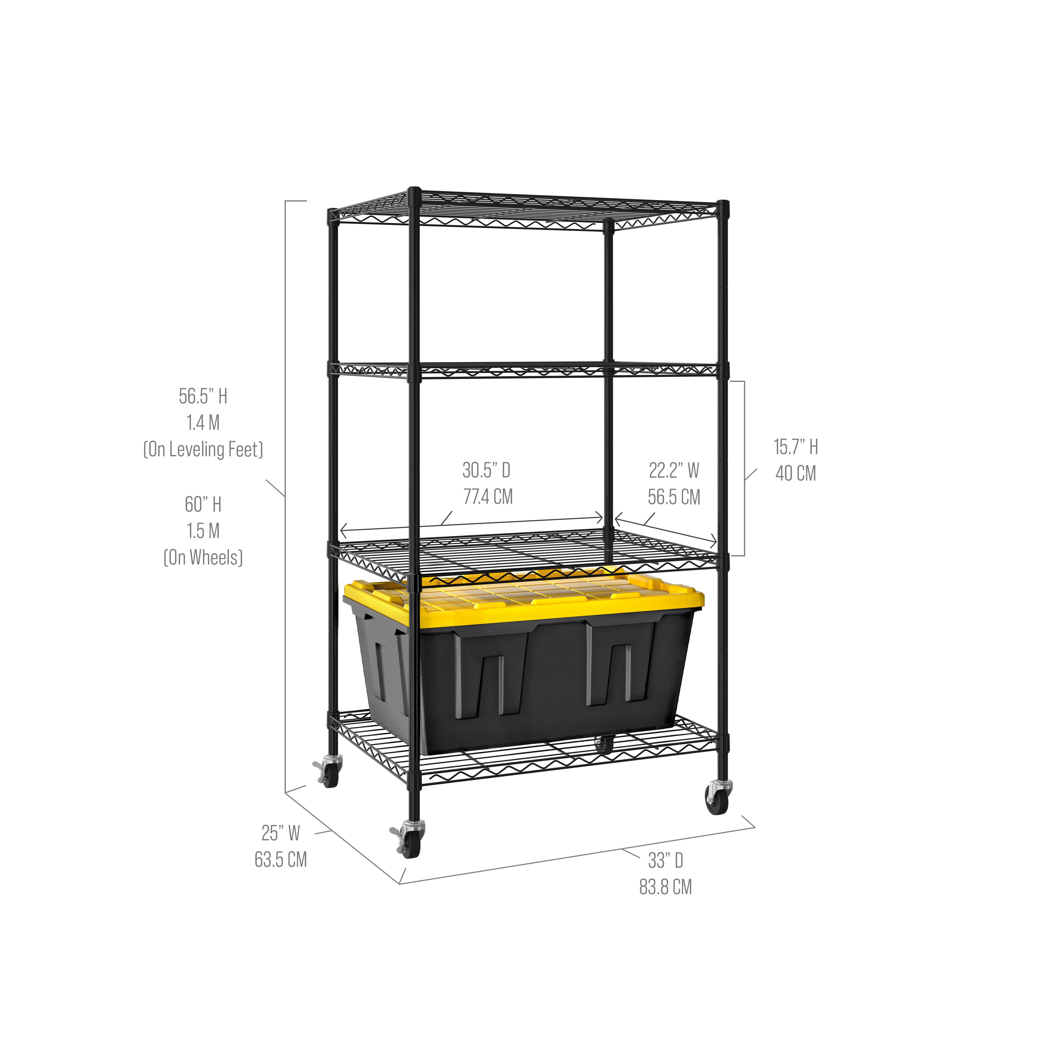 UltraDurable® 4-Tier NSF-Certified Steel Shelving