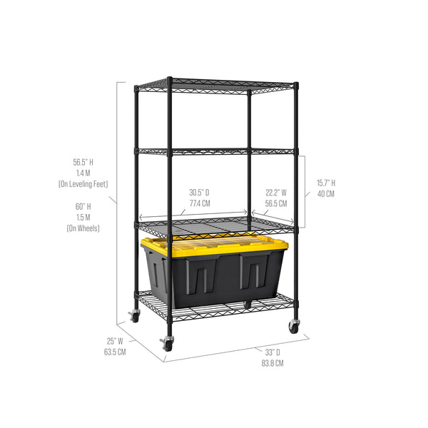 UltraDurable® 4-Tier NSF-Certified Steel Shelving