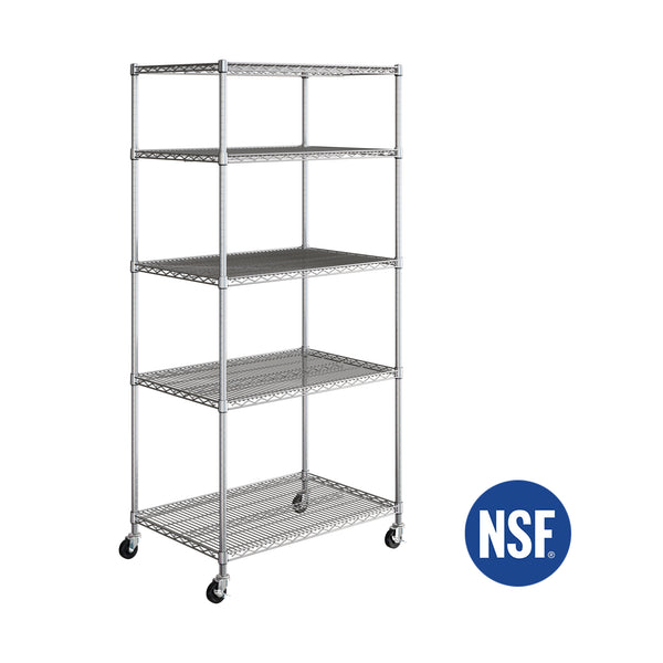 UltraDurable® 5-Tier NSF-Certified Steel Shelving