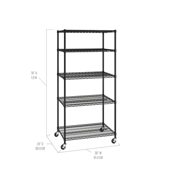 UltraDurable® 5-Tier NSF-Certified Steel Shelving