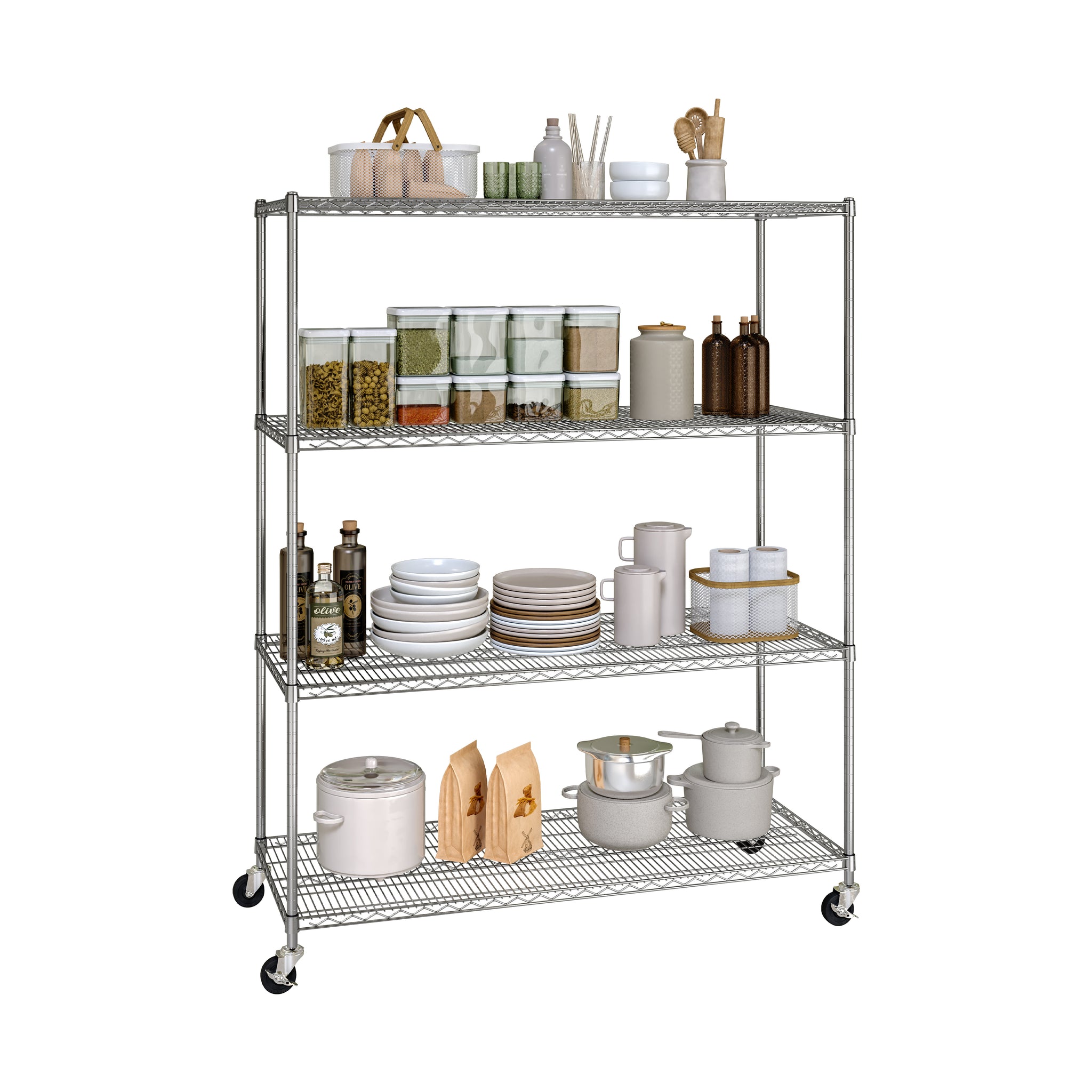 UltraDurable® 4-Tier NSF-Certified Steel Shelving