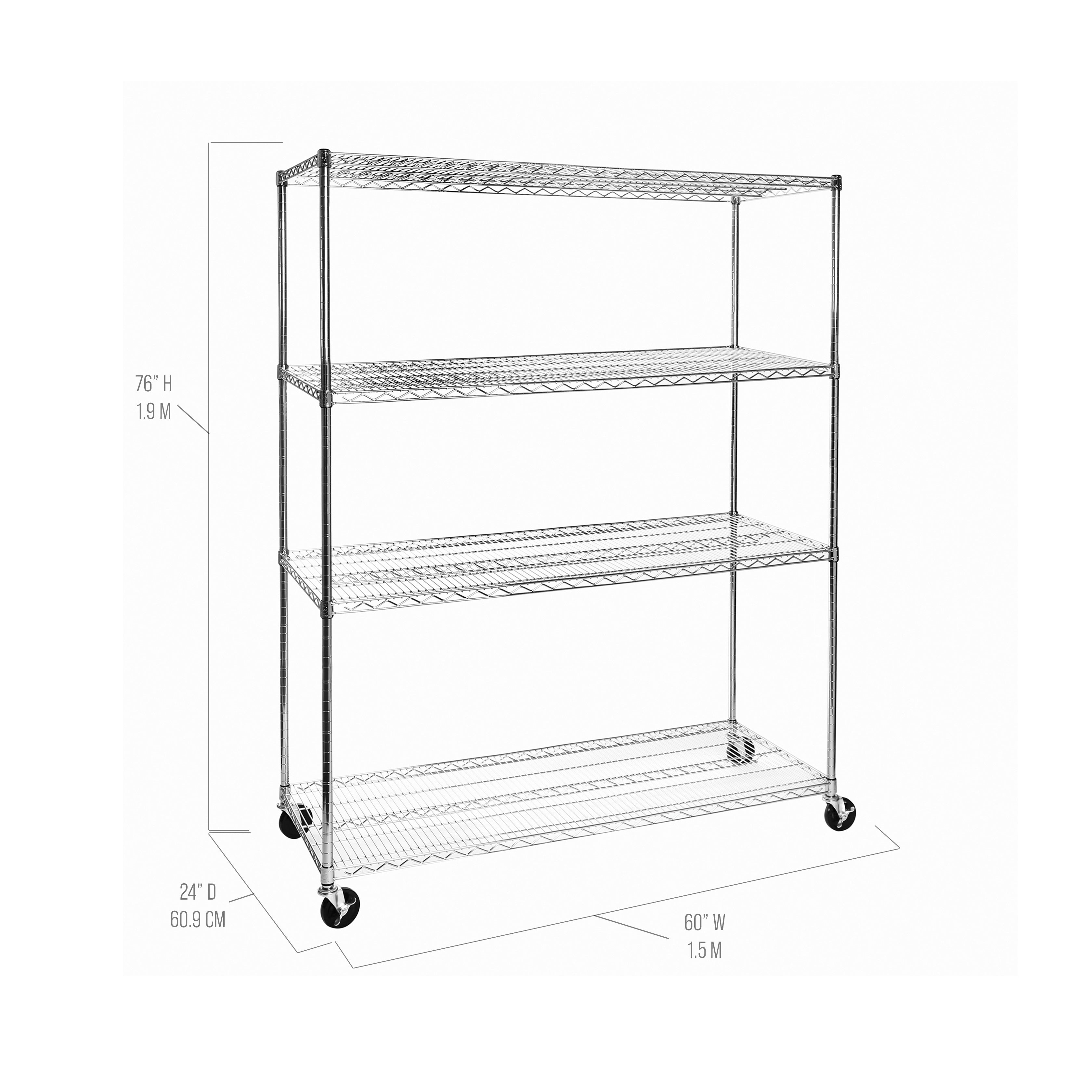 UltraDurable® 4-Tier NSF-Certified Steel Shelving UltraDurable® 4-Tier NSF-Certified Steel Shelving