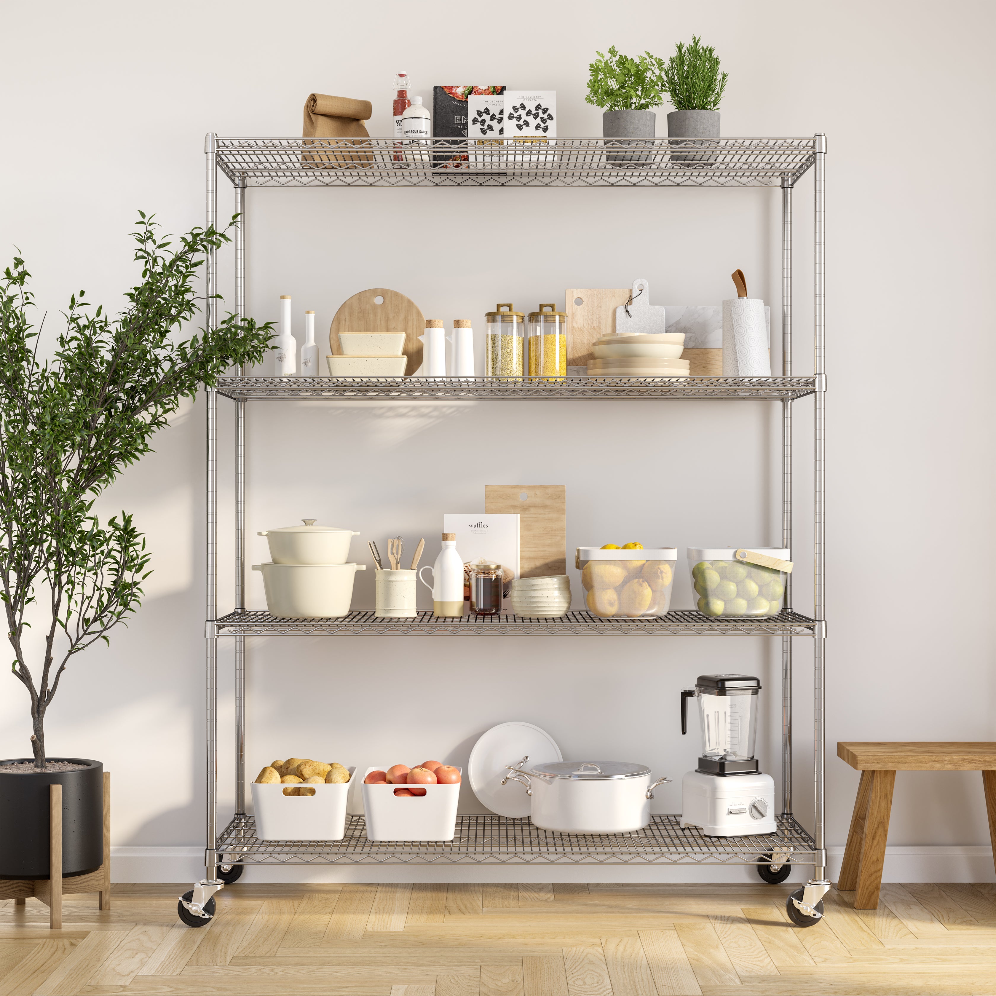 Federal Mogul キャビネット UltraDurable® 4-Tier NSF-Certified Steel Shelving