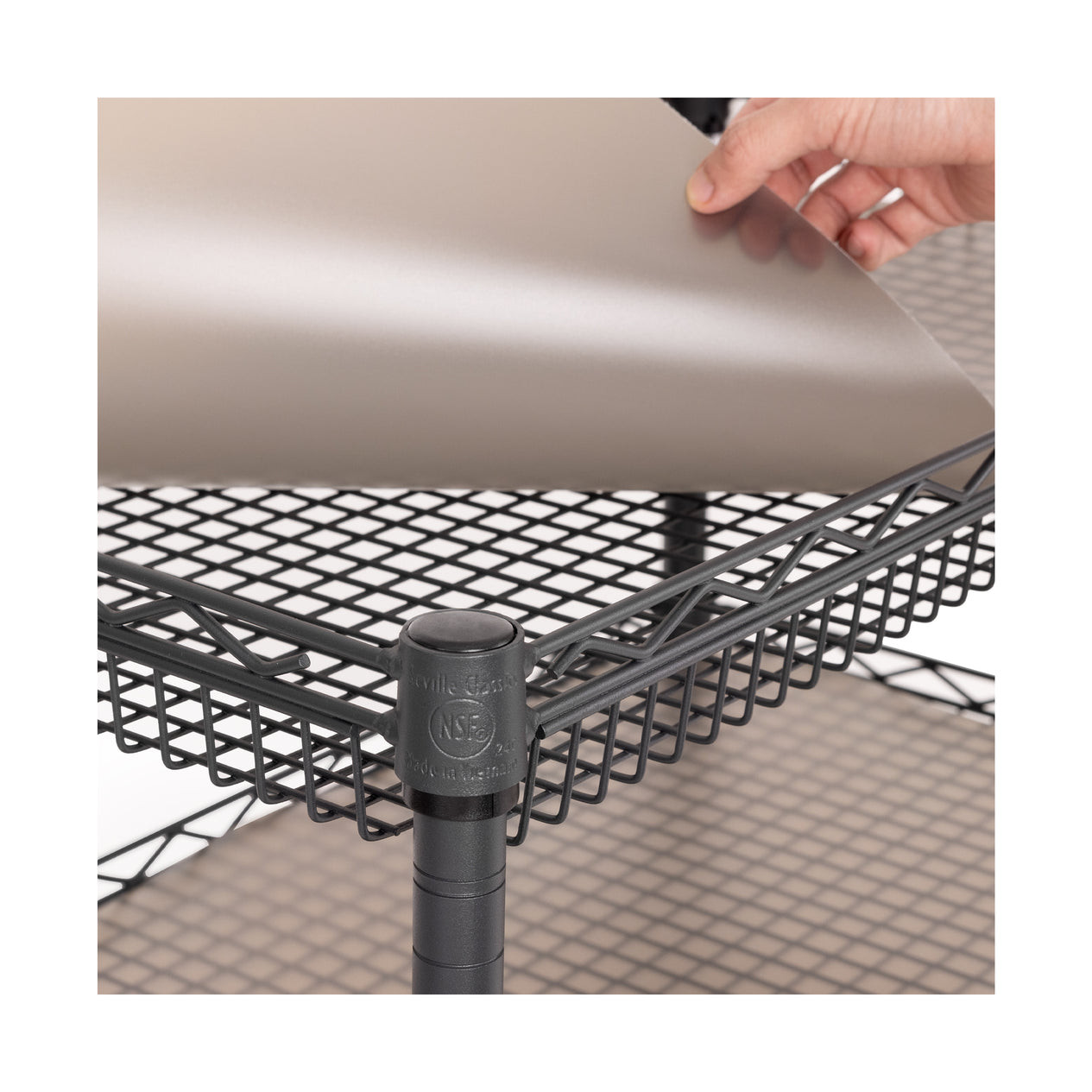 3-Tier NSF Utility Cart with Shelf Liners