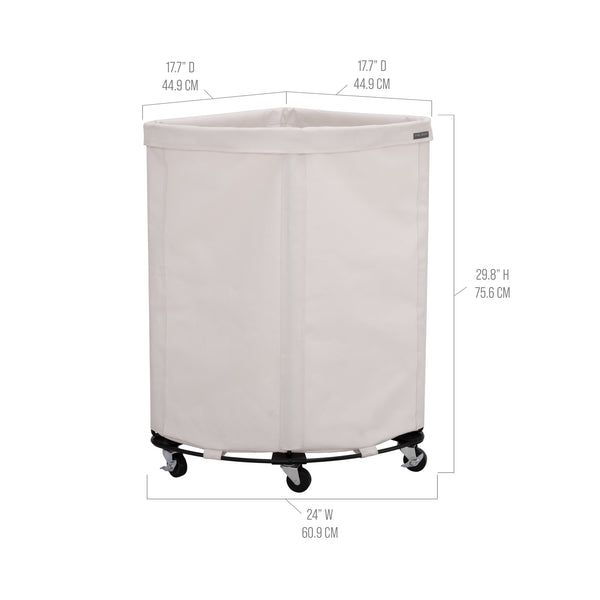 Heavy-Duty Rolling Corner Hamper