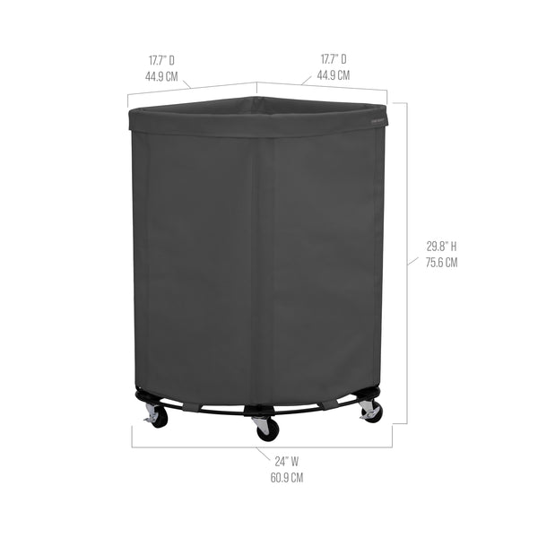 Heavy-Duty Rolling Corner Hamper