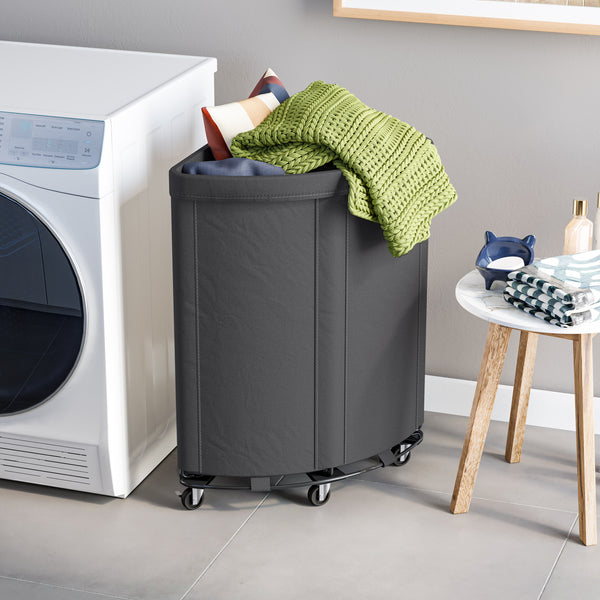 Heavy-Duty Rolling Corner Hamper