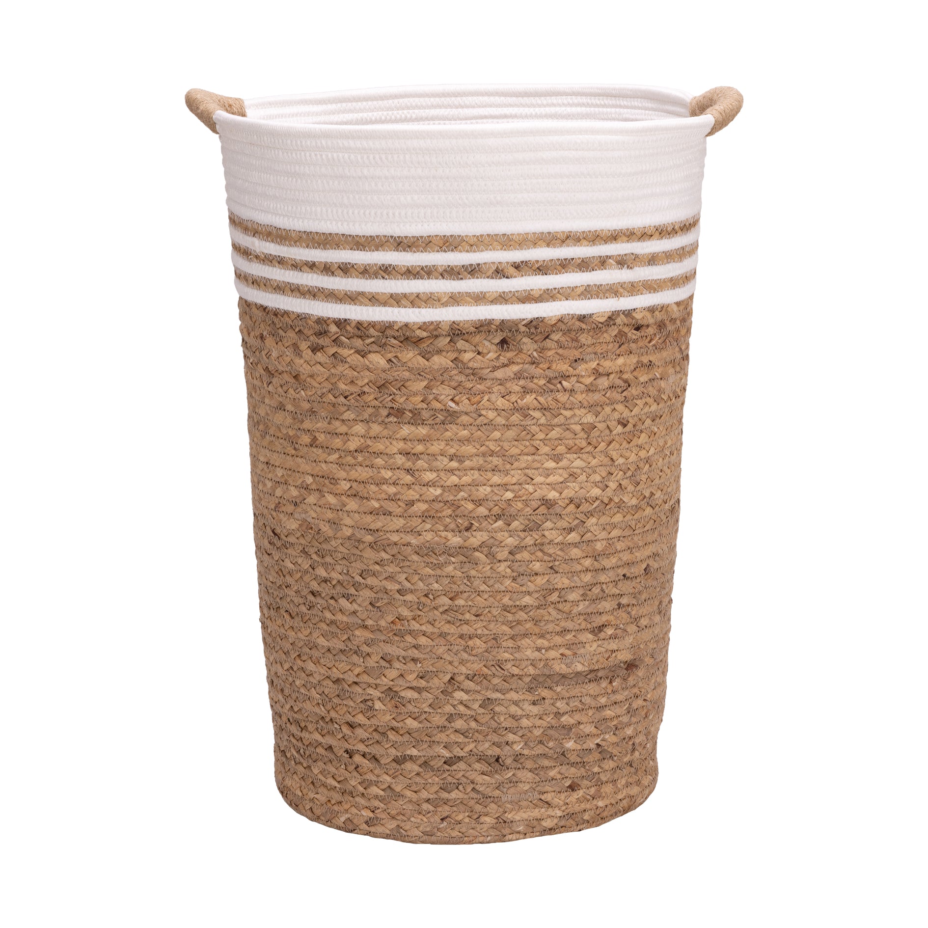 Seville Classics Water Hyacinth and Rope Hamper - Thumbnail 4