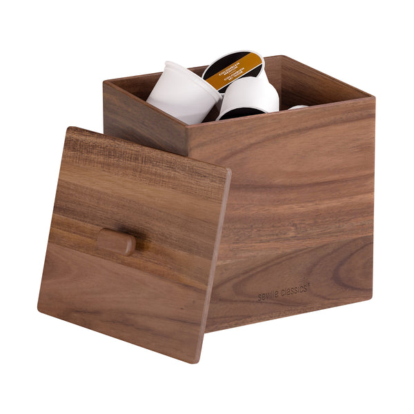 Acacia Wood Lidded Storage Box Set