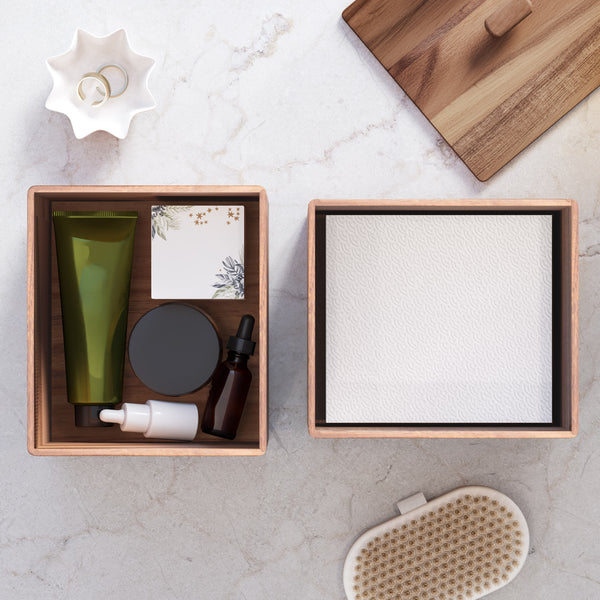 Acacia Wood Lidded Storage Box Set