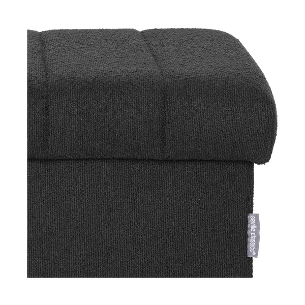 Channel Tufted Storage Ottoman