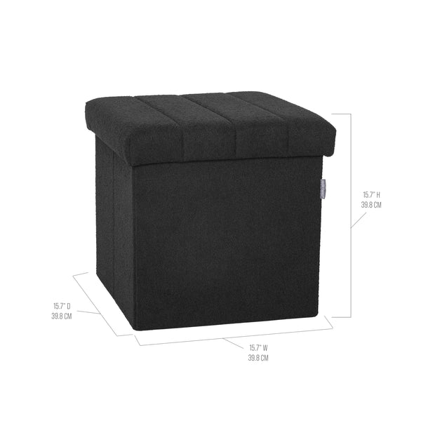Channel Tufted Storage Ottoman