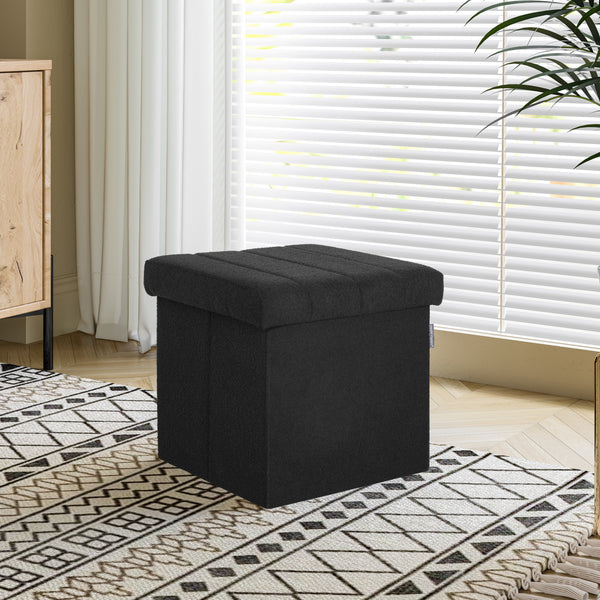 Channel Tufted Storage Ottoman