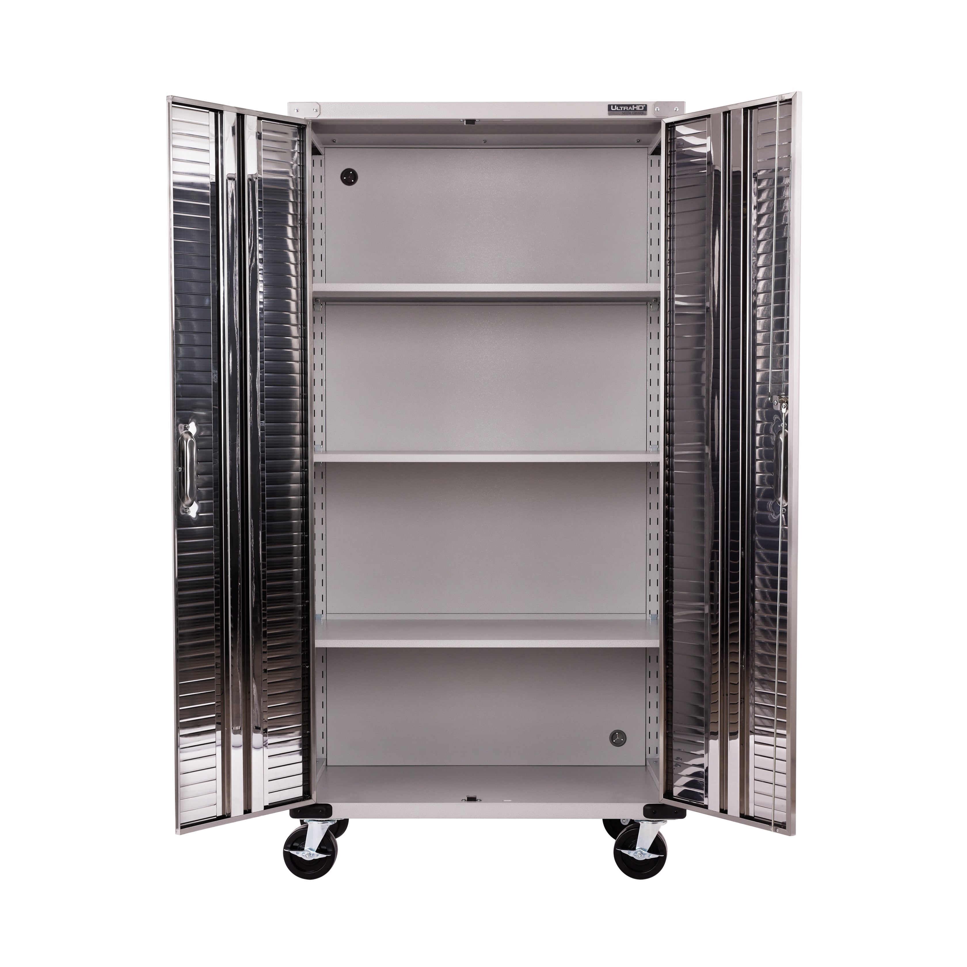 Heavy-Duty Tall Storage Cabinet with Stainless Steel Doors 36 X 18