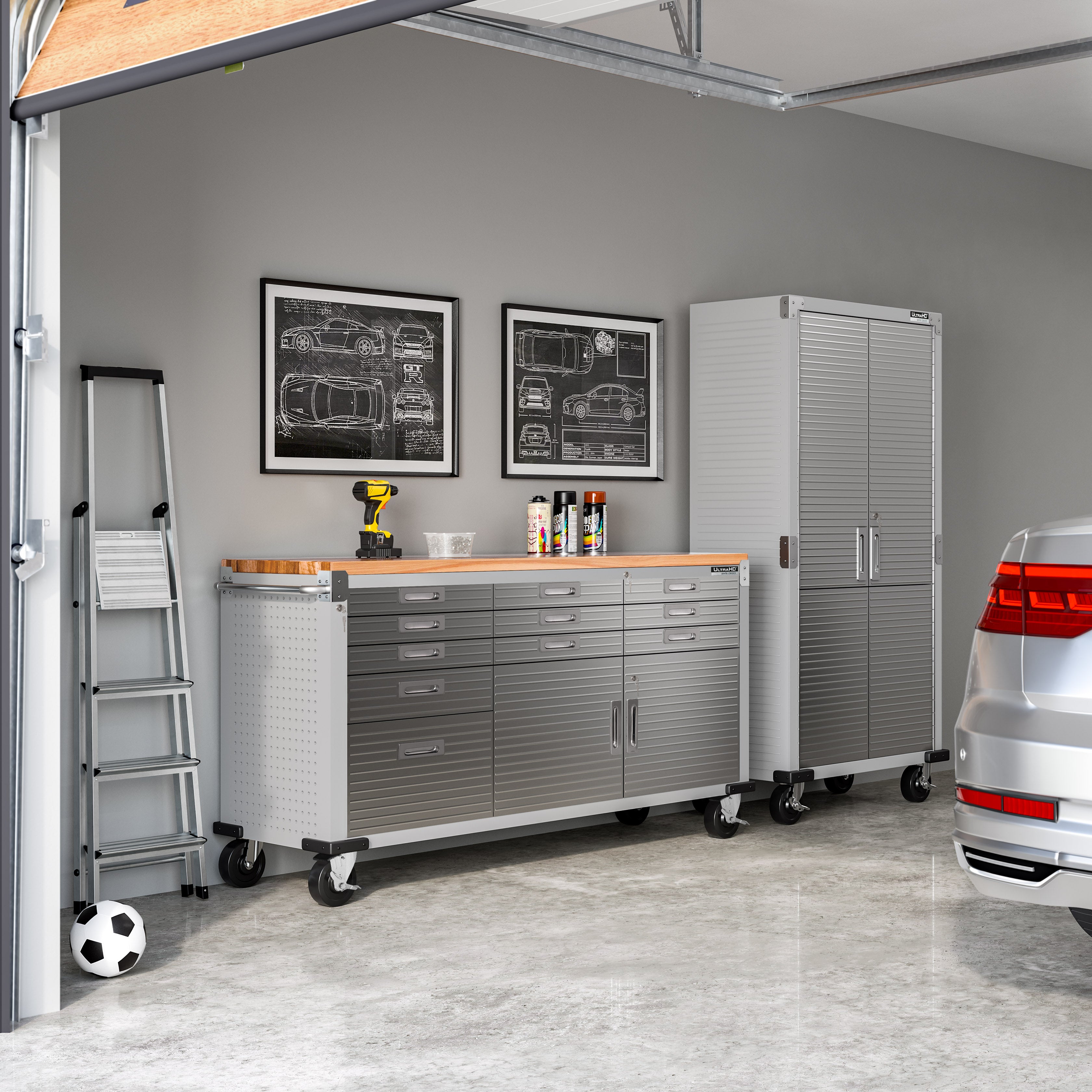 UltraHD® 11-Drawer Rolling Workbench, Granite