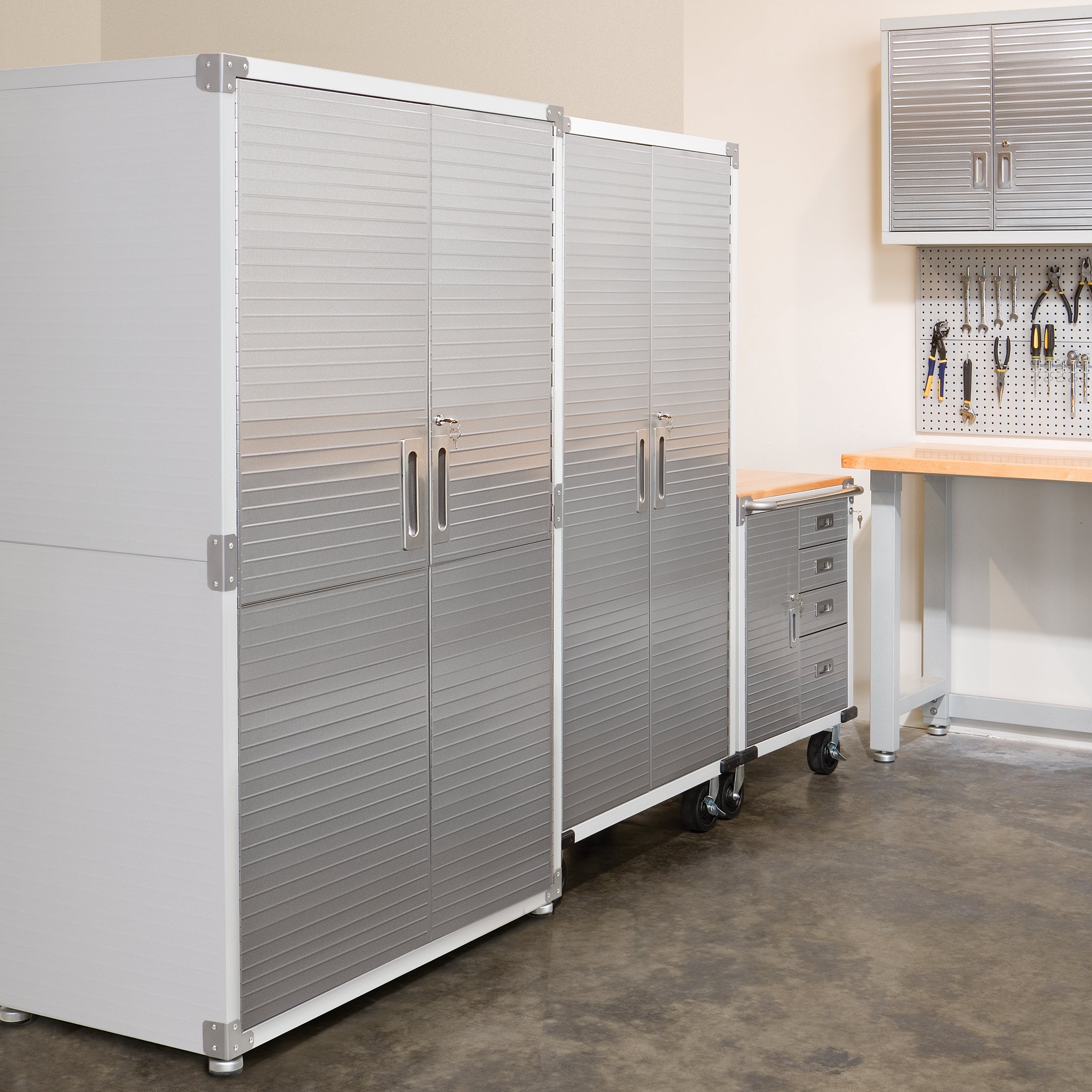Seville garage shop storage cabinets