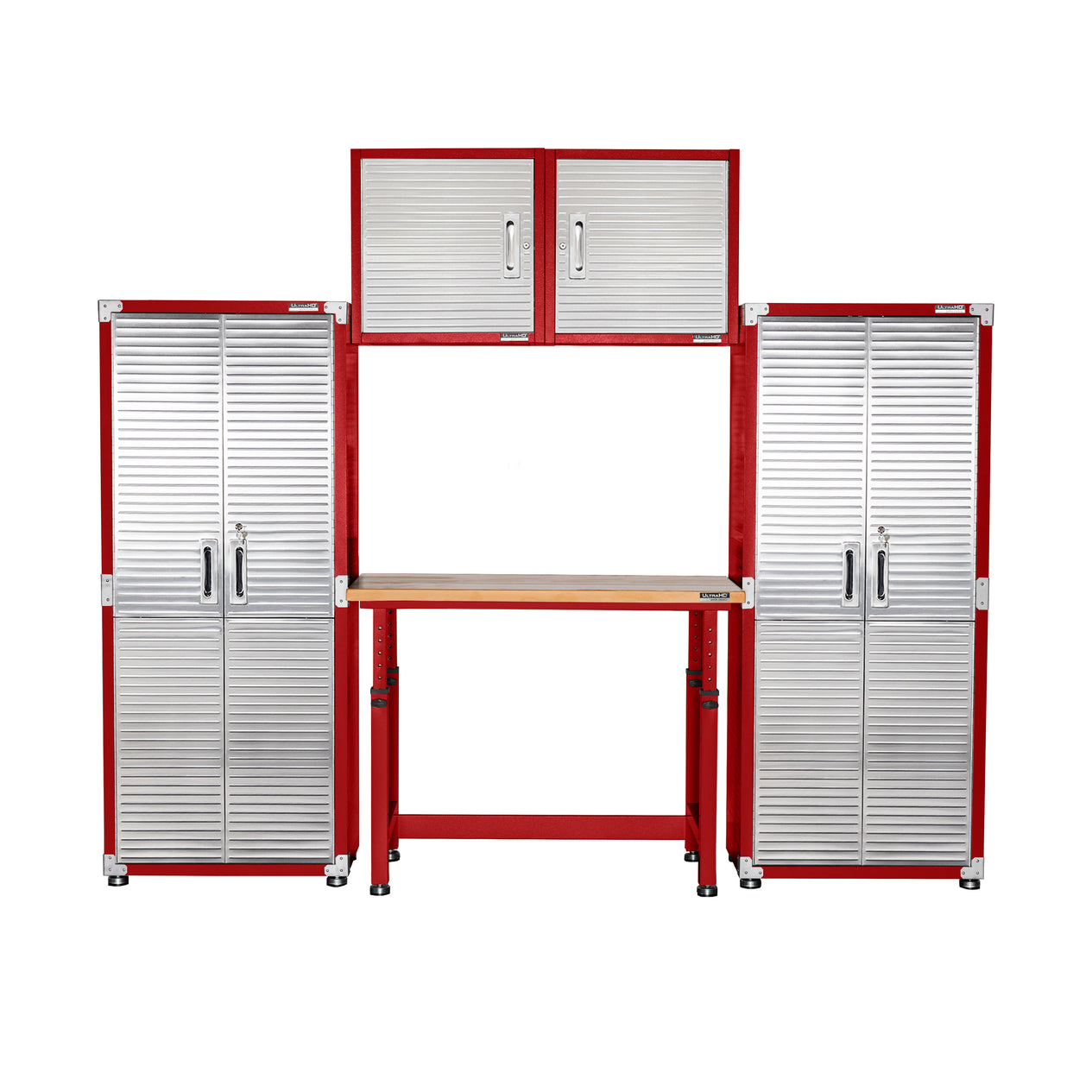 UltraHD® Height Adjustable Workbench, Red