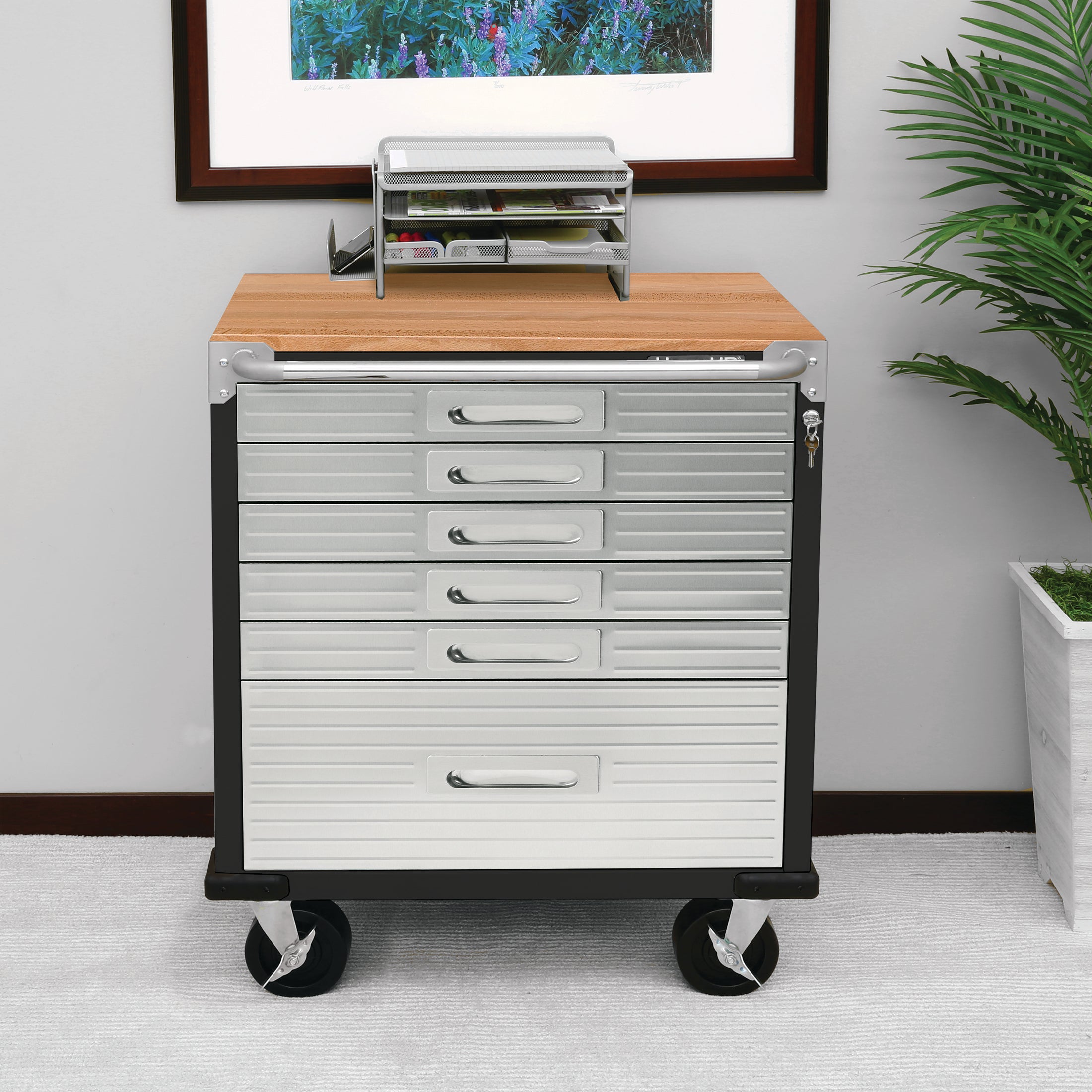 Buy SEVILLE CLASSICS Ultra HD 6 Drawer Timber Top Roll Cabinet in