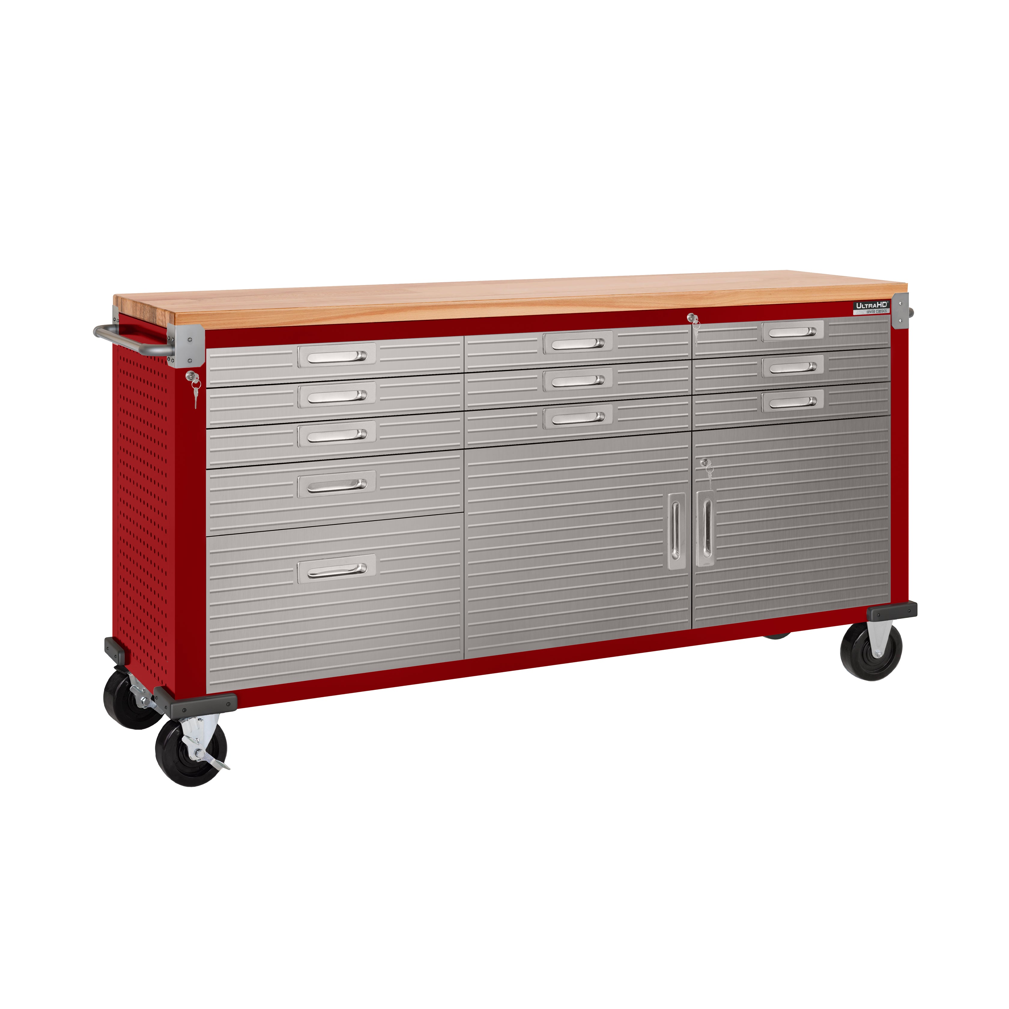 UltraHD® 11-Drawer Rolling Workbench, Red – Seville Classics