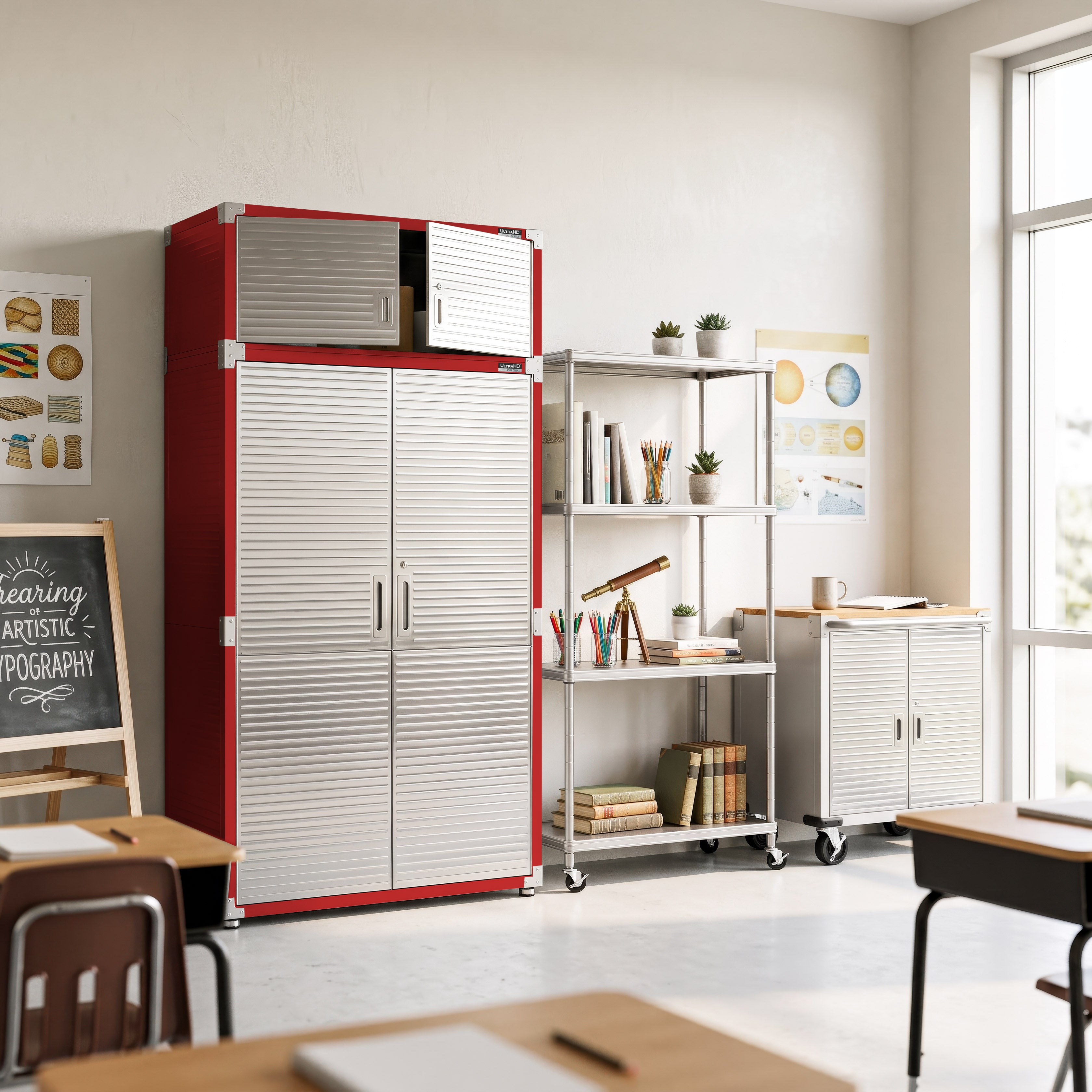 UltraHD® Stacking Top Cabinet, Red