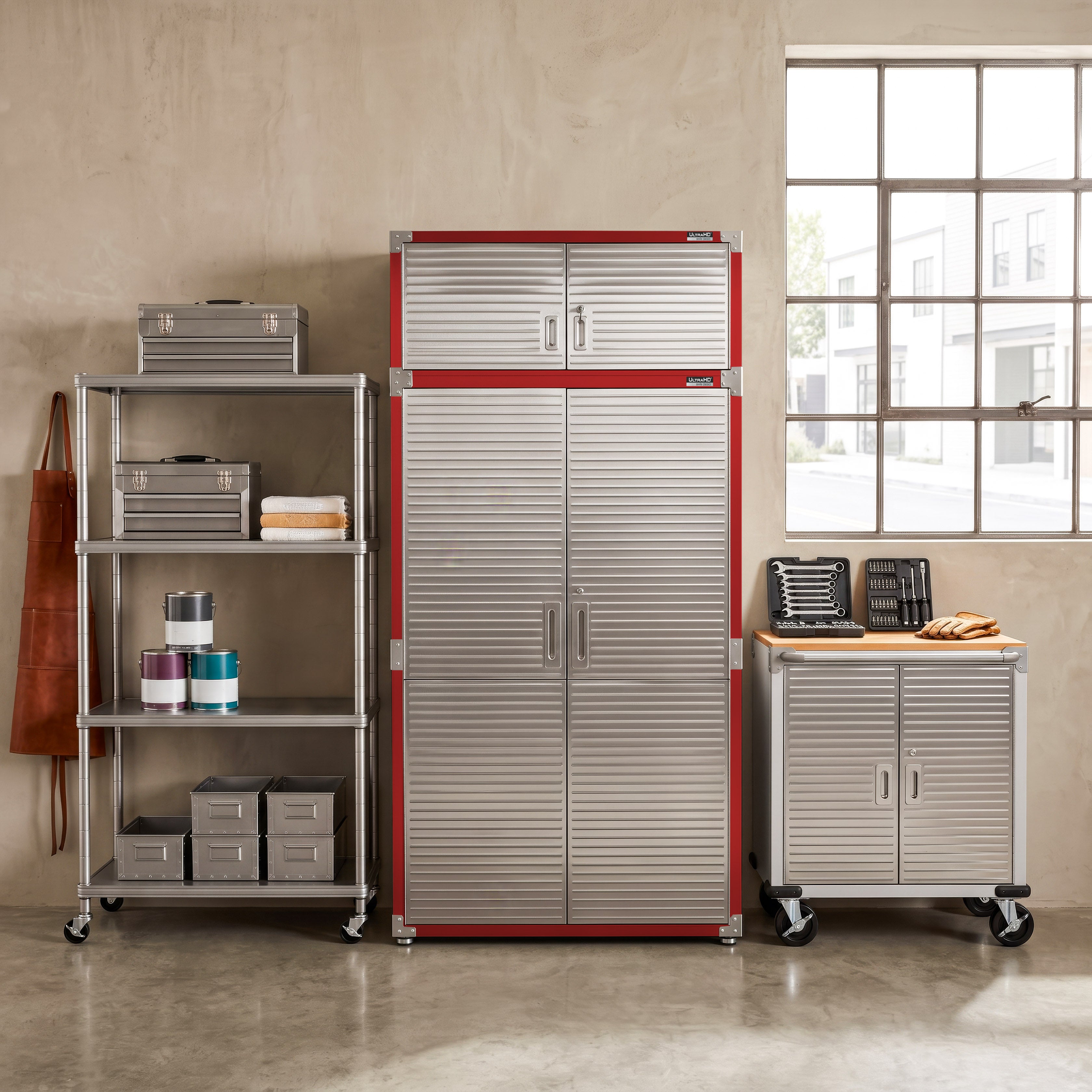 UltraHD® Stacking Top Cabinet, Red