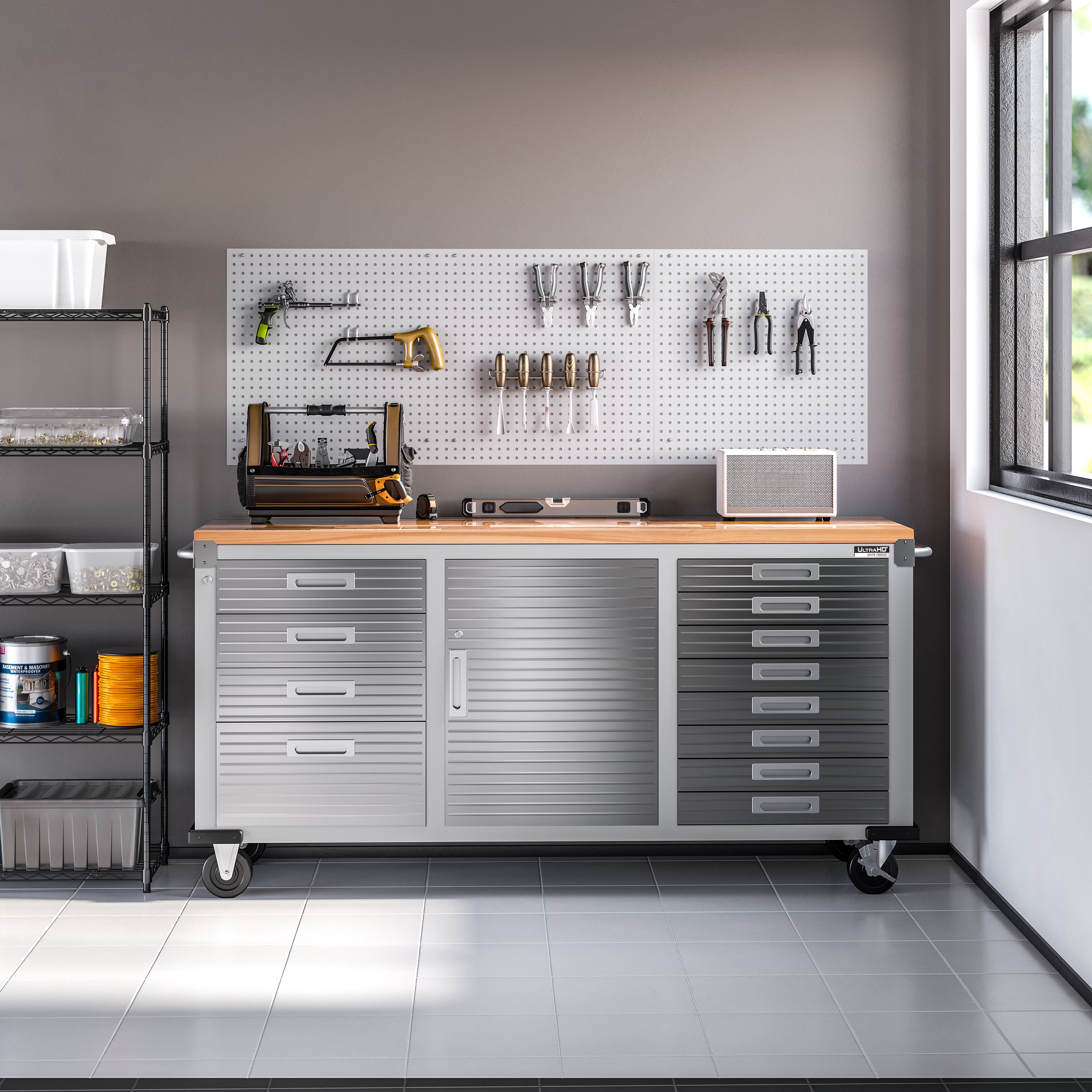 タンクローリー ShellShell デカール付き UltraHD® 12-Drawer Rolling Workbench