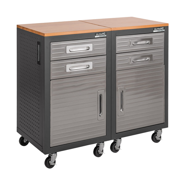 2 interlocking workcenters on a white background