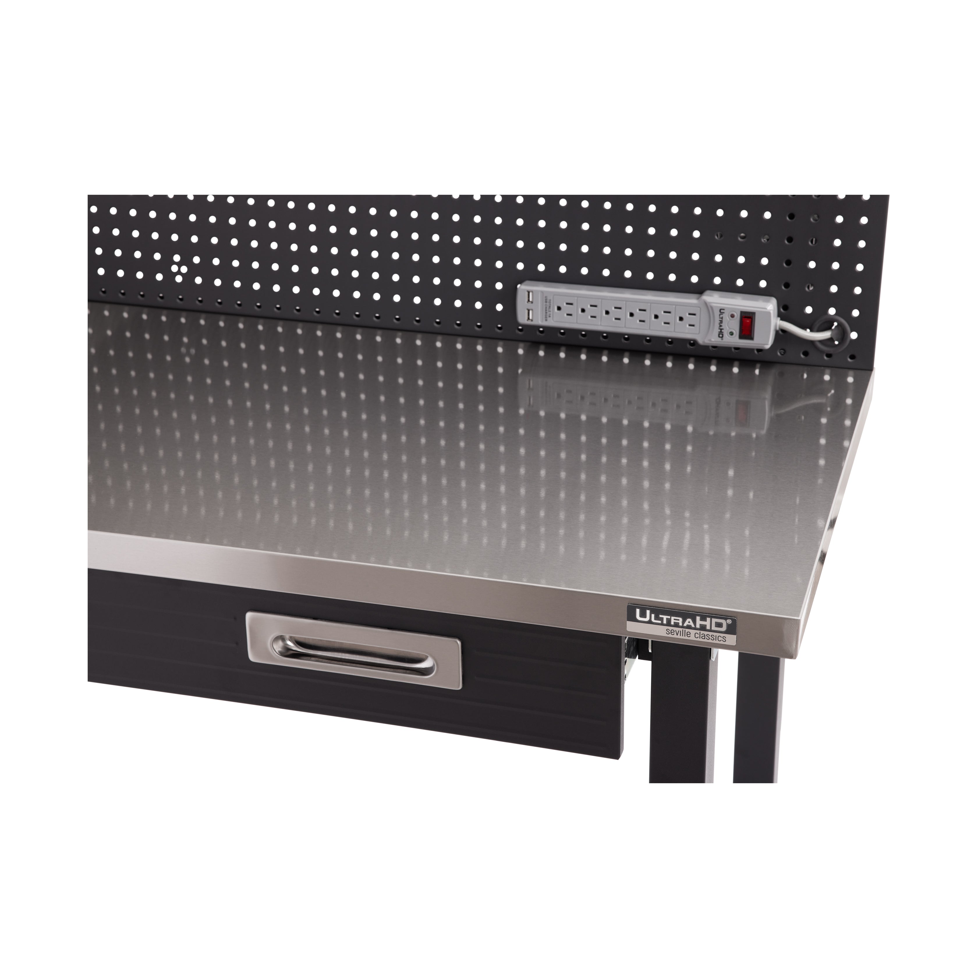 Seville Classics UltraHD Lighted Stainless Steel Top Workcenter