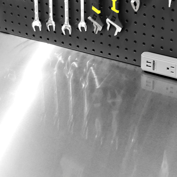 UltraHD® Lighted Workcenter w/ Stainless Steel Top and Pegboard