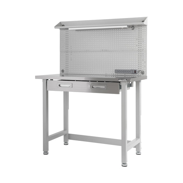 UltraHD® Lighted Workcenter w/ Stainless Steel Top and Pegboard
