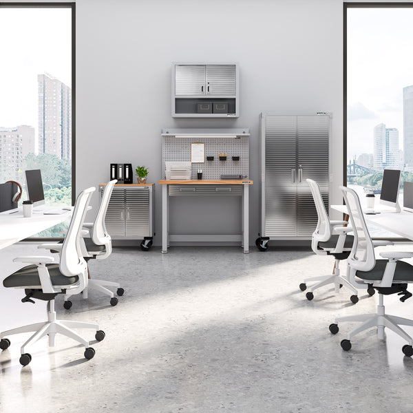 UltraHD® 4-Piece Storage Cabinet System with Lighted Workbench
