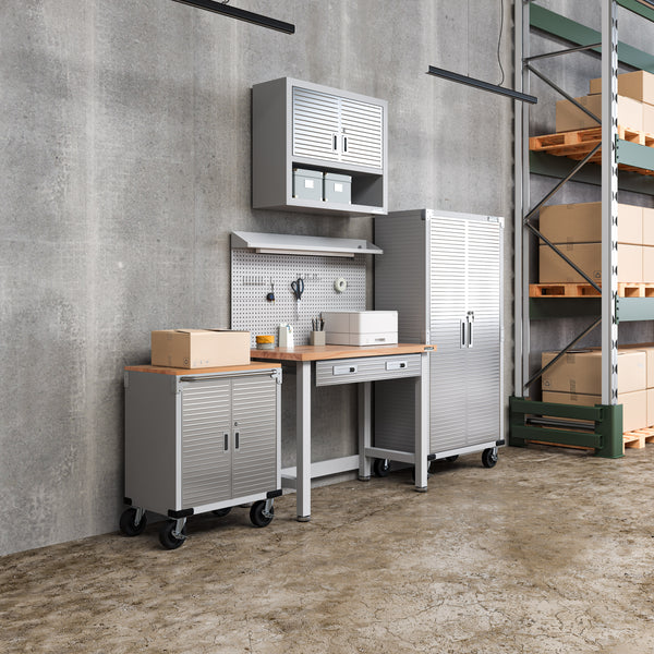 UltraHD® 4-Piece Storage Cabinet System with Lighted Workbench